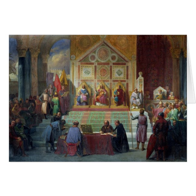 Assemblage van Kruisvaarders in Ptolemais in 1148, (Voorkant Horizontaal)