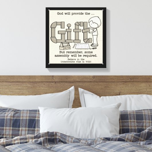 Assemblage vereist canvas afdruk (Insitu (Slaapkamer))