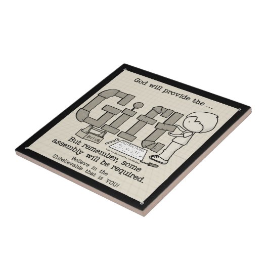 Assemblage vereist tegeltje (Zijkant)