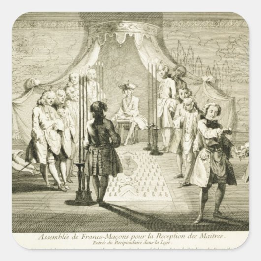 Assemblage voor het starten van een Ma Vierkante Sticker (Voorkant)