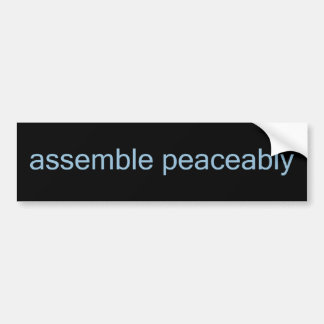 Assembler pacifiquement - Sticker pare-chocs - noi