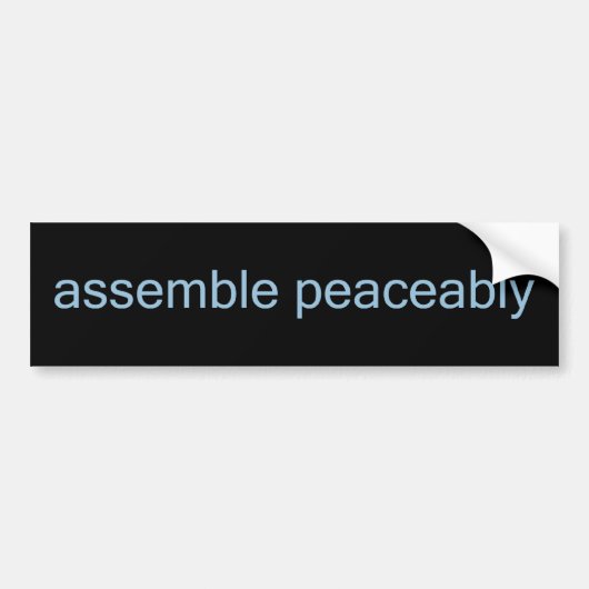 Assembler pacifiquement - Sticker pare-chocs - noi (Devant)