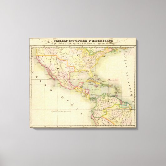 Assembly Map of America Canvas Afdruk (Voorkant)