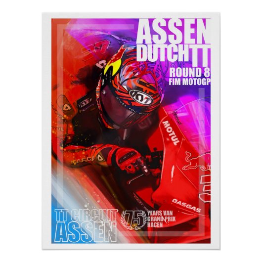 Assen, affiche du TT néerlandais par Murraymoto (Devant)