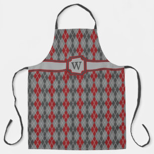 Assen en Embers Argyle All-Over Print Schort