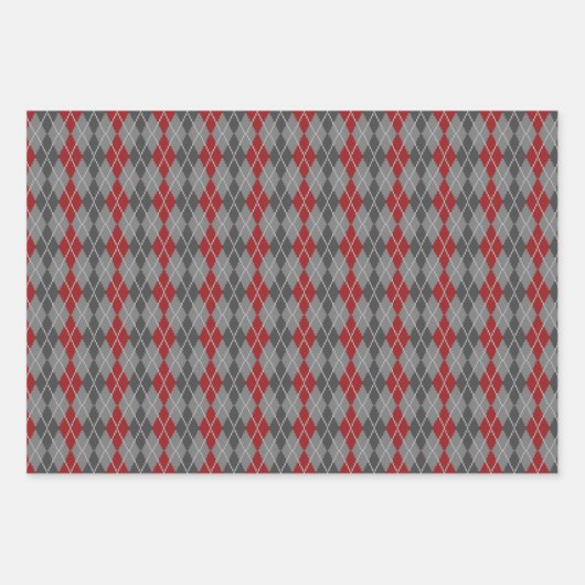 Assen en Embers Argyle Wrapping Paper Set (Voorkant 3)