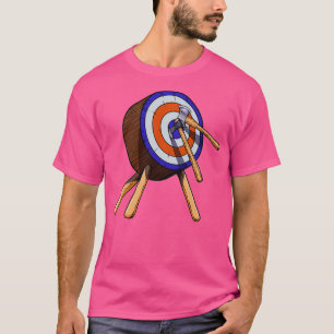 Assen in doel werpen bijl t-shirt