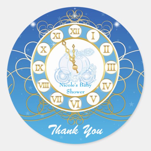 Assepoester Bijna Midnight Blue Favor Stickers (Voorkant)