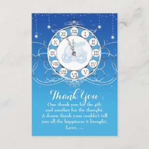 Assepoester bijna Midnight Silver en Blue Dank je Bedankkaart