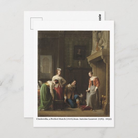 Assepoester, een perfecte match (1818) briefkaart (Voorkant / Achterkant)