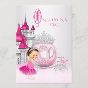 Assepoester Eens Was Een Tijd Roze Prinses Verjaar Kaart