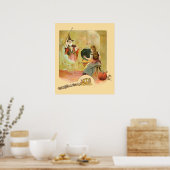Assepoester en haar feeënmoeder poster (Keuken)