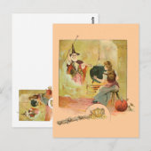 Assepoester en haar moeder van haar familie briefkaart (Voorkant / Achterkant)