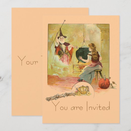 Assepoester en haar moeder van haar familie kaart (Voorkant / Achterkant)