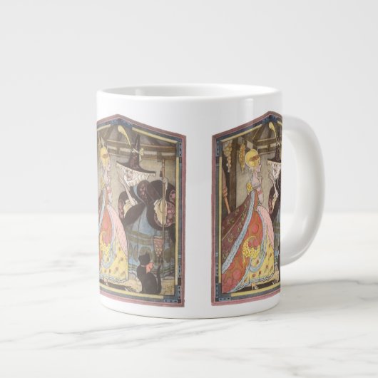 Assepoester en keiharde godmoeder,  feiharde schil extra grote mok (Voorkant rechts)