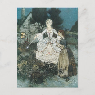  Assepoester Fairy Godmoeder van Edmund Dulac Briefkaart