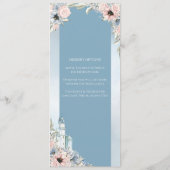 Assepoester Fairy Tale Elegant Blue Pink Menu (Achterkant)