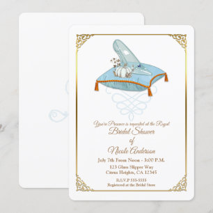 Assepoester Glass Slipper Elegant Vrijgezellenfees Kaart