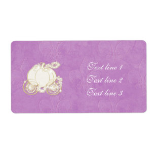 Assepoester Gouden Koets Paarse Prinses Label