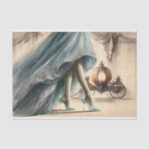 Assepoester Gown & Glass Slipper Decoupage Tissuepapier