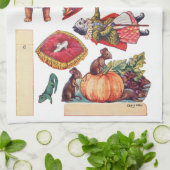 Assepoester, papierdollar, Louis Wain Theedoek (Gevouwen)