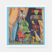 Assepoester, prins en glazen slipper servetten (Voorkant)