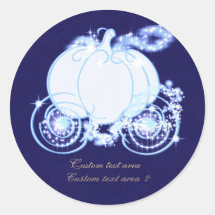 Assepoester Prinses Blauwe Koets Elegante Sticker