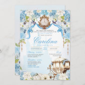 Assepoester Prinses Carriage Elegant Quinceanera Kaart (Voorkant / Achterkant)