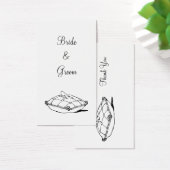 Assepoester Slipper op kussen Custom bruiloft Labe Visitekaartjes (Bureau)