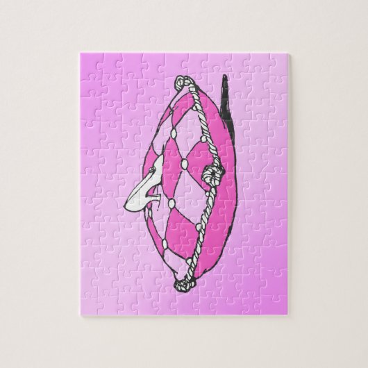 Assepoester Slipper op roze piloot Legpuzzel (Verticaal)