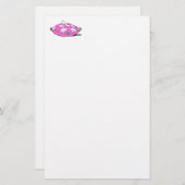 Assepoester Slipper over roze kunst Briefpapier (Voorkant / Achterkant)