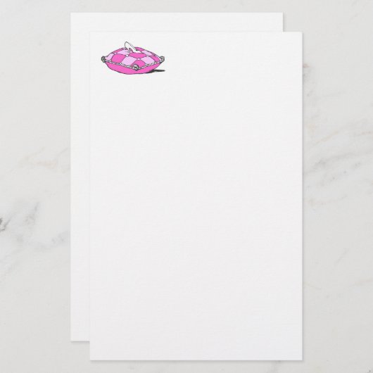 Assepoester Slipper over roze kunst Briefpapier (Voorkant / Achterkant)