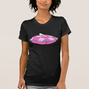 Assepoester Slipper over roze kunst T-shirt