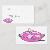 Assepoester Slipper Pink - Aangepaste tafelkaarten Plaatskaartje (Voorkant / Achterkant)
