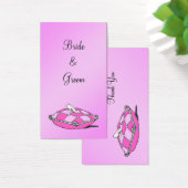 Assepoester Slipper Pink Pillow Custom Wedding Lab Visitekaartjes (Bureau)