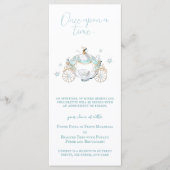 Assepoester Sprookje Carriage Menu (Voorkant)