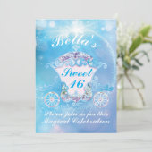 Assepoester Sweet 16 Birthday Party Invitations Kaart (Staand voorkant)