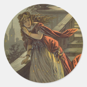 Assepoester uit grootmoeders tijd, Victoriaanse Sp Ronde Sticker