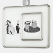  Assepoester Verzilverd Kader Ornament (Links)