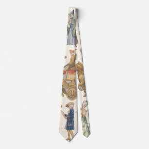 Assepoester, Vintage Victoriaanse Papieren Poppen  Stropdas