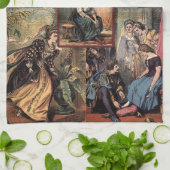  Assepoester voor kerstmis Theedoek (Gevouwen)