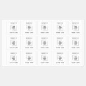 Asset-ID Logo | Eigendom van Bedrijfslabel van het Labels (Vel)