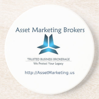 Asset Marketing Makelaars Mok Zandsteen Onderzetter