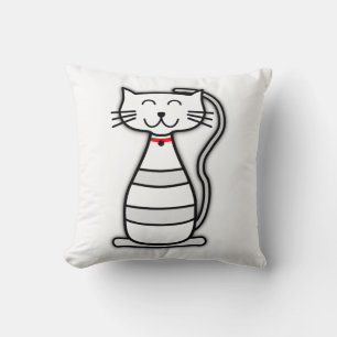 Asseyez-vous sur un bel oreiller à lancer Kitty