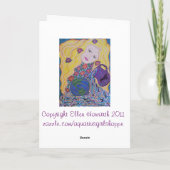 Assez carte de note de salutation en verre souillé (Dos)