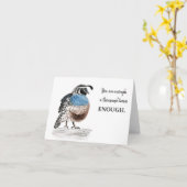-Assez- Carte de voeux Quail (Fleur jaune)