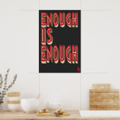 Assez c'est assez Impression d'art Protestation po (Cuisine)