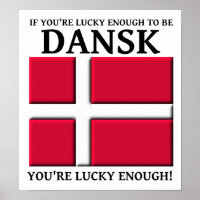 Assez Chanceux Pour Être Dansk Poster Danois
