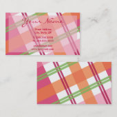 Assez dans des cartes de profil de plaid (Devant / Derrière)