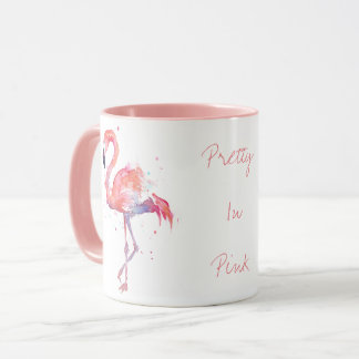 Assez dans la tasse rose de Flamant rose de